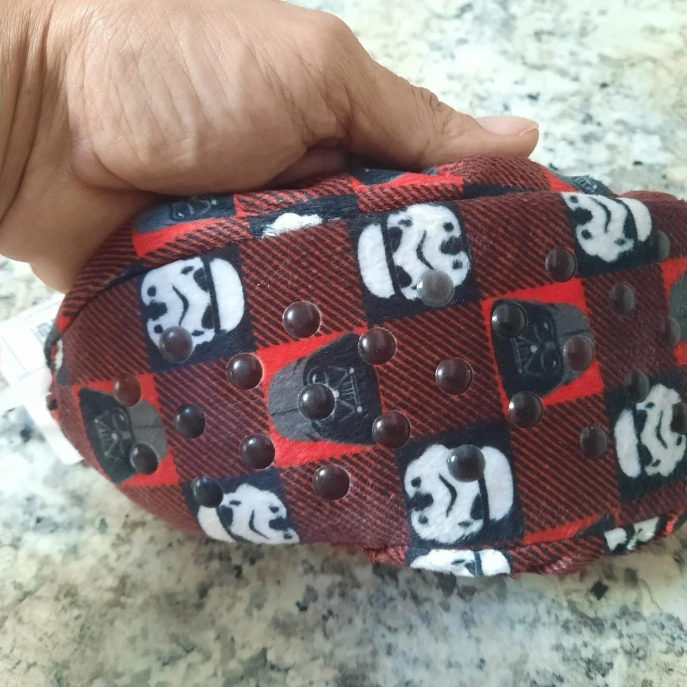 Star Wars Kids Slippers 10 Buffalo‎ Plaid Snuggle Toes Darth Vader Stormtrooper